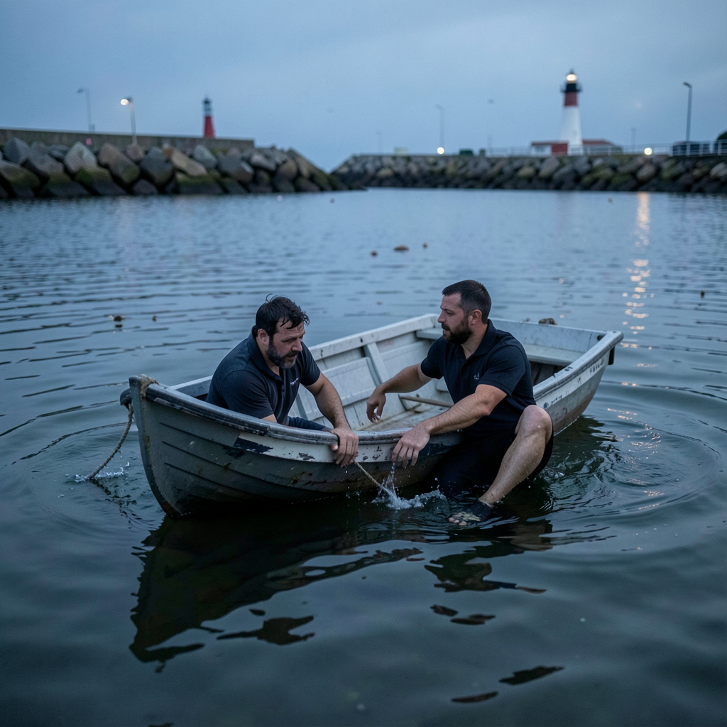Two men rescued after boat sinks in waist-deep water near Littlehampton Harbour